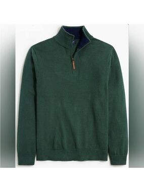 J.Crew Factory Cotton quarter-zip sweater Men’s Size Large NWT Green